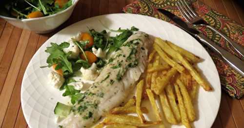 Filets de poisson blanc, sauce au beurre de coriandre +