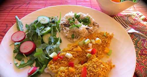 Filets de poisson, croûte de noix de cajou + 