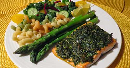 Filets de truite au pesto de chou kale 