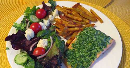 Filets de truite au pesto de roquette +