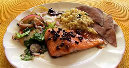 Filets de truite aux épices + Salade de poire +