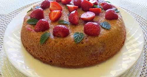 Gâteau amandine aux fraises +