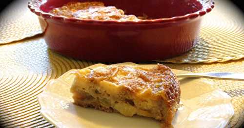 Gâteau aux pommes léger, nappage caramélisé + 