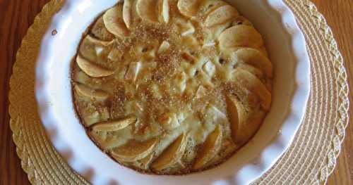 Gâteau aux pommes, pistaches et chocolat blanc 