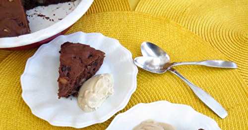 Gâteau choco/ricotta à la poire +