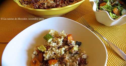 Gratin de couscous israélien aux légumes grillés + 