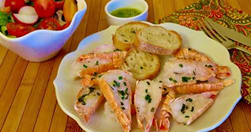  Langoustines au beurre d’herbes +