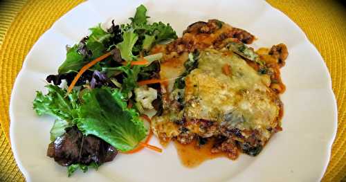 Lasagne au veau et aux légumes grillés +