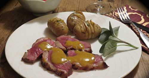 Magret de canard bbq, sauce à l’orange 