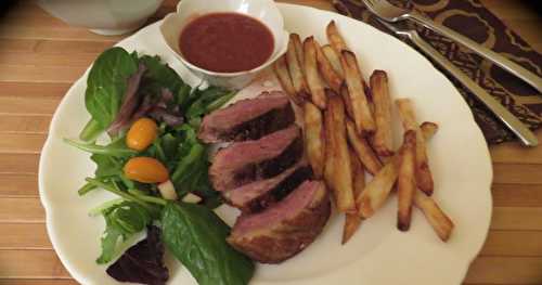 Magret de canard et frites maison + 