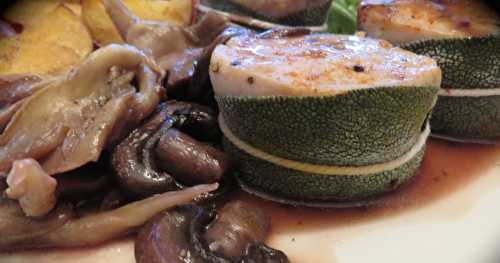 Médaillons de filet à la sauge, sauce aux champignons + 