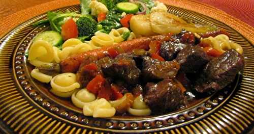 Mijoté de bœuf, sauce tamari et sirop d’érable 