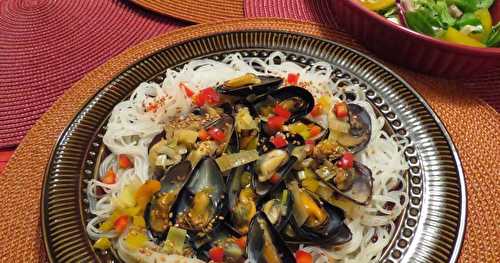 Moules à la chinoise, sauce aigre-douce