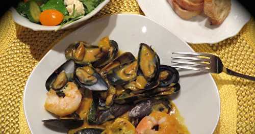 Moules au cari et aux légumes grillés, prise 2 + 