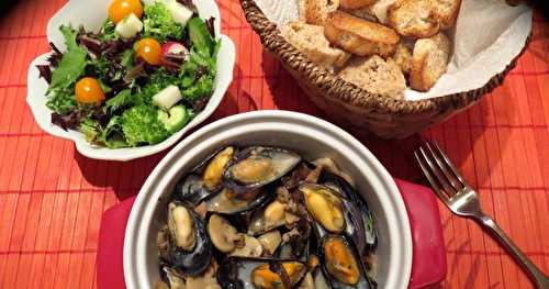 Moules aux champignons variés + 