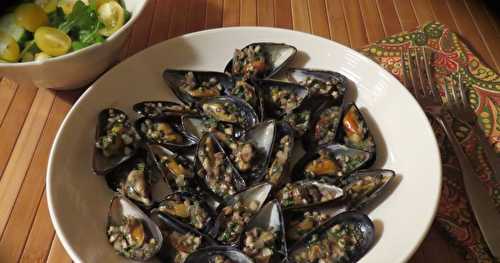 Moules farcies au beurre de champignons + 