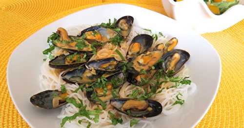 Moules thaïes, sauce lait de coco +