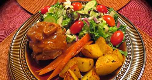 Osso buco de porc, sauce barbecue à la bière 