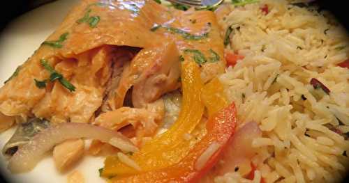Papillotes de truite aux légumes + 