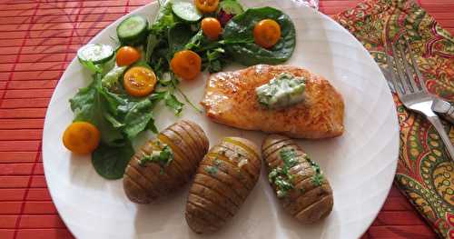 Pavés de saumon et pommes de terre à la japonaise + 