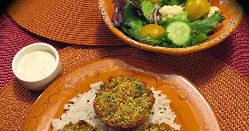 Petits gâteaux de crabe au pesto de coriandre +