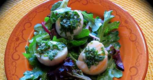Pétoncles au citron et aux herbes fraîches +