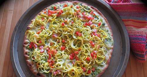 Pizza légère aux spaghettis… de courgettes + 