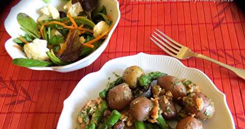 Poêlée de légumes express au saumon et à l’aneth 