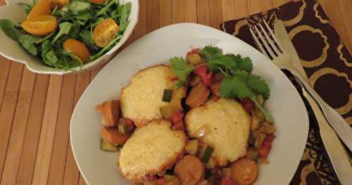 Poêlée de saucisses aux galettes de pâte + 