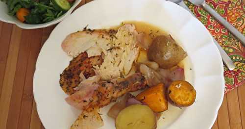 Poulet entier parfumé aux herbes + 