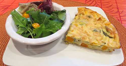 Quiche sans croûte à la courge musquée 