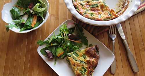 Quiche sans croûte au chèvre et aux asperges de Lorraine + 