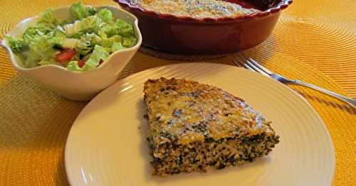 Quiche sans croûte au quinoa, aux épinards et aux tomates séchées