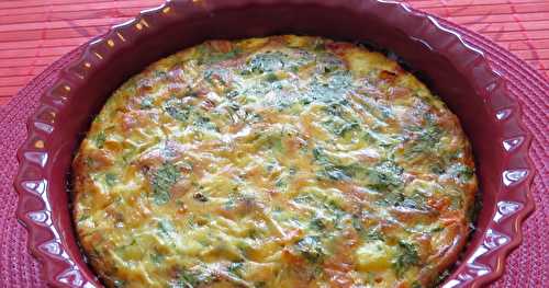 Quiche sans croûte, légumes et prosciutto