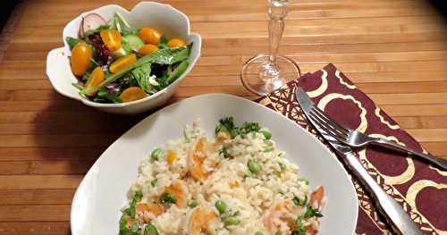 Risotto aux crevettes et au basilic 