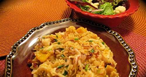 Riz aux calmars et aux tomates séchées