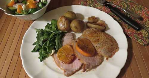 Rôti de porc aux clémentines, cuisson parfaite + 