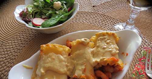 Rouleaux de lasagne aux crevettes 