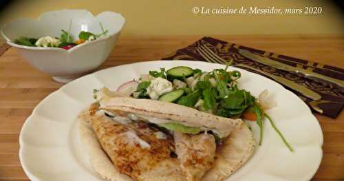 Sandwichs libanais au poulet grillé + 
