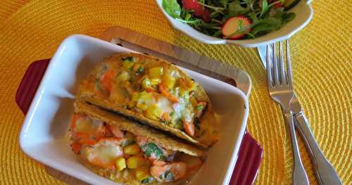 Tacos gratinés au saumon et au maïs +
