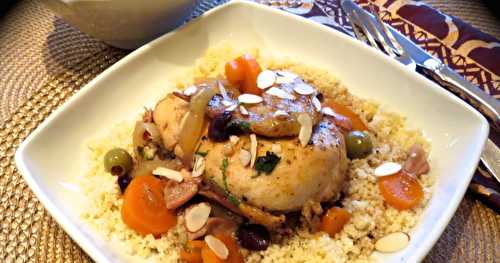 Tajine de poulet aux dattes et aux olives +