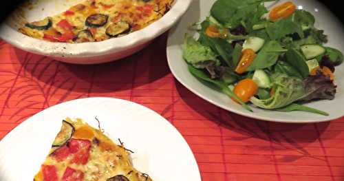 Tarte aux légumes, croûte à la courge spaghetti + 