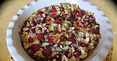 Tarte choco/framboises aux amandes +