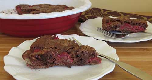 Tarte menteuse aux framboises et au chocolat  +