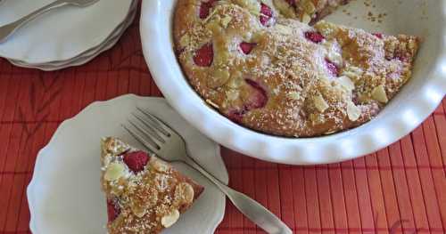 Tarte sans croûte coco-fraises + 