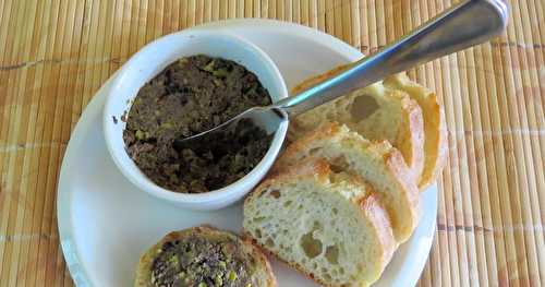 Tartinade aux foies de volaille/champignons et pistaches + 