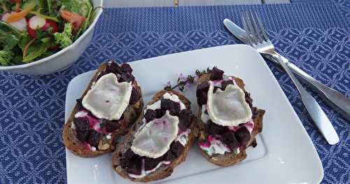 Tartines de betteraves au chèvre +