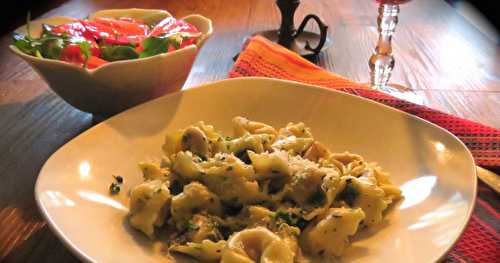 Tortellinis à la crème de pesto 