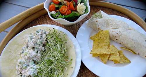 Tortillas roulées au poulet tzatziki + 