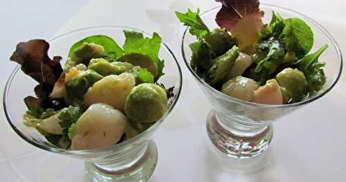 Verrines de litchis et d’avocat